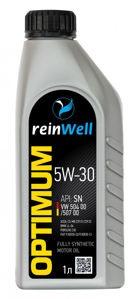 4943 ReinWell Моторное масло 5W-30 API SN VW 504.00/507.00 1л.